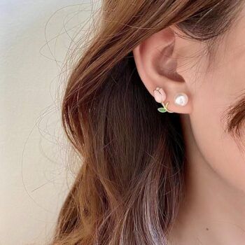 Love Rose stud korean earring