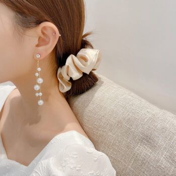 Elegant White Drop Korean Earring