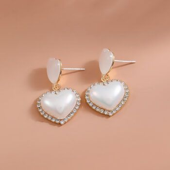 Bold Heart Shape Stud Korean Earring