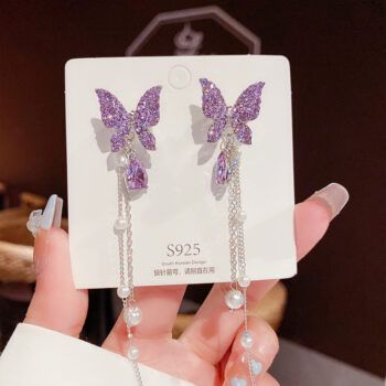 Amazing Butterfly Drop Korean Earring