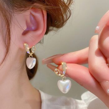 Lovely Clover Heart Korean Earring