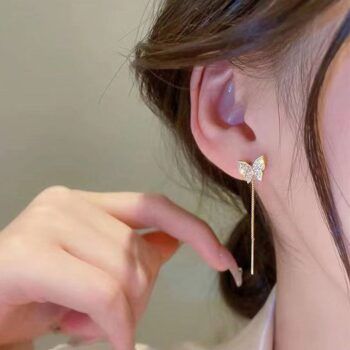 Stylish Butterfly Drop Korean Earring