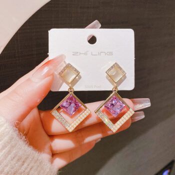 Dainty Gem Korean Earring