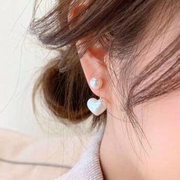 Unique Heart Pearl Korean Earring